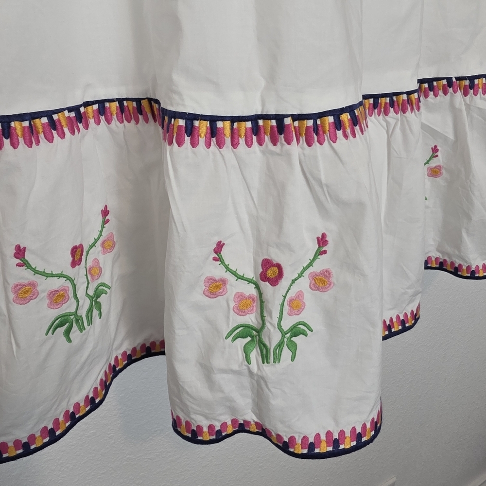NWT English Factory Embroidered Puff Sleeve Cotton Babydoll Dress Size Medium - Picture 8 of 13